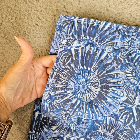 Peter Millar Mens XL Seaside Collection Shell Navy Swim Shell Print Shorts - Picture 5 of 9